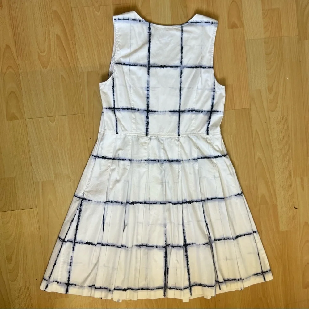 Pendleton White & Navy Windowpane Dress 14 Petite 100% Cotton Classic Coastal - Picture 6 of 6